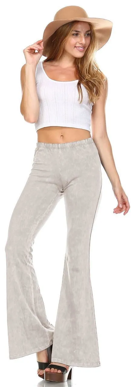Bell Bottoms Yoga Pants Denim Colored Stone