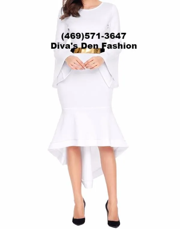 Bell Sleeve Belted Dress