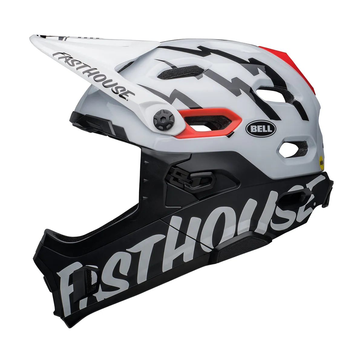 Bell Super DH Spherical MTB Helmet - Black/White