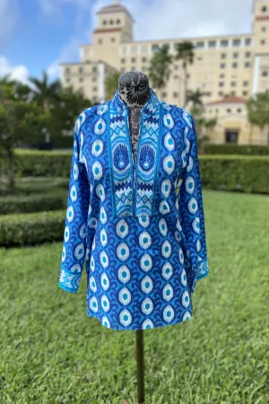 Bella Tu Izzy Tunic in Blue