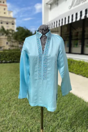 Bella Tu Kara Tunic in Pool