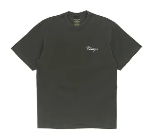 BIG SCRIPT EMBROIDERED HEAVYWEIGHT GARMENT DYED TEE