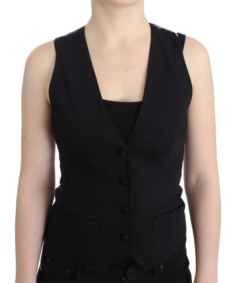 Black Leopard Vest