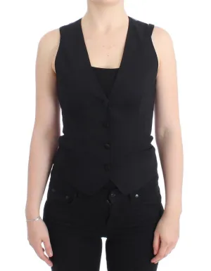 Black Leopard Vest