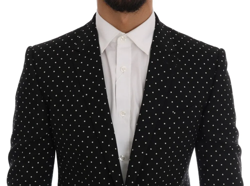 Black Polka Dot Wool MARTINI Blazer