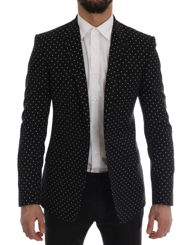 Black Polka Dot Wool MARTINI Blazer