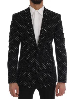 Black Polka Dot Wool MARTINI Blazer