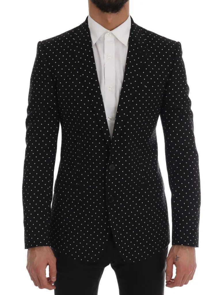 Black Polka Dot Wool MARTINI Blazer