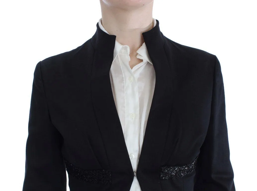 Black Stretch Cotton Suit