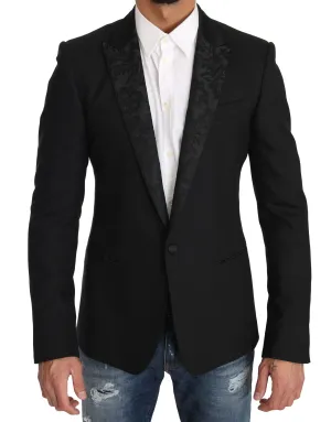 Blazer Black Wool MARTINI Slim Jacket