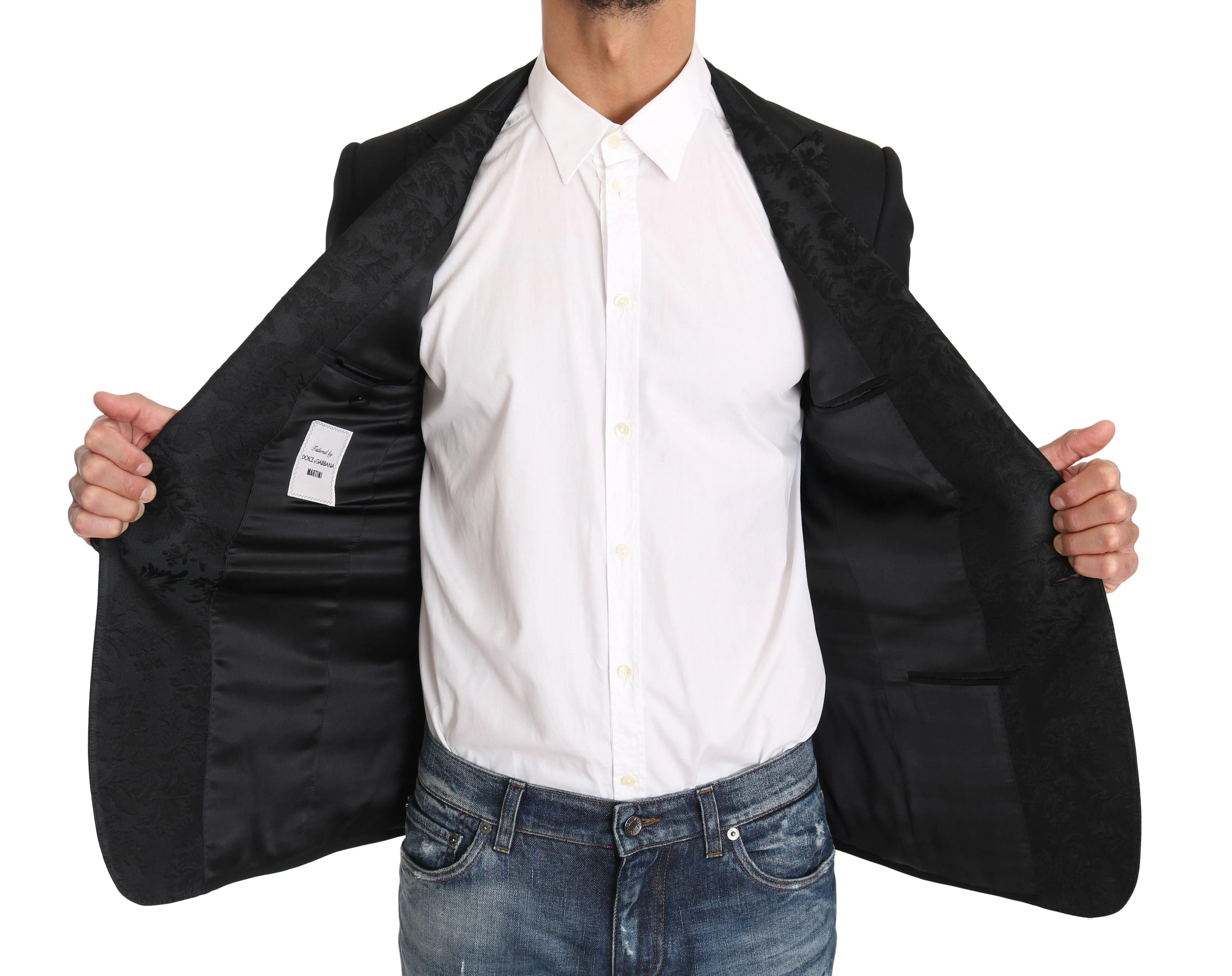 Blazer Black Wool MARTINI Slim Jacket