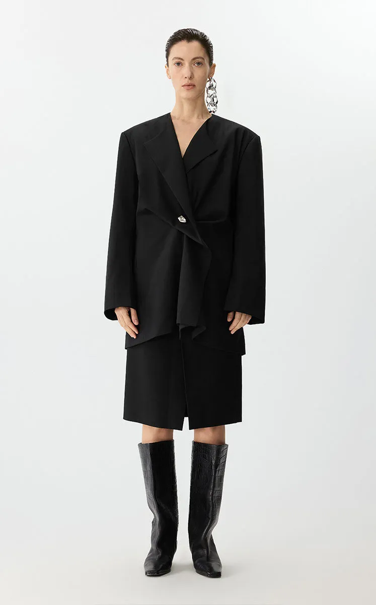 Blazer / JNBY Tailored Wool Blend Oversized Blazer