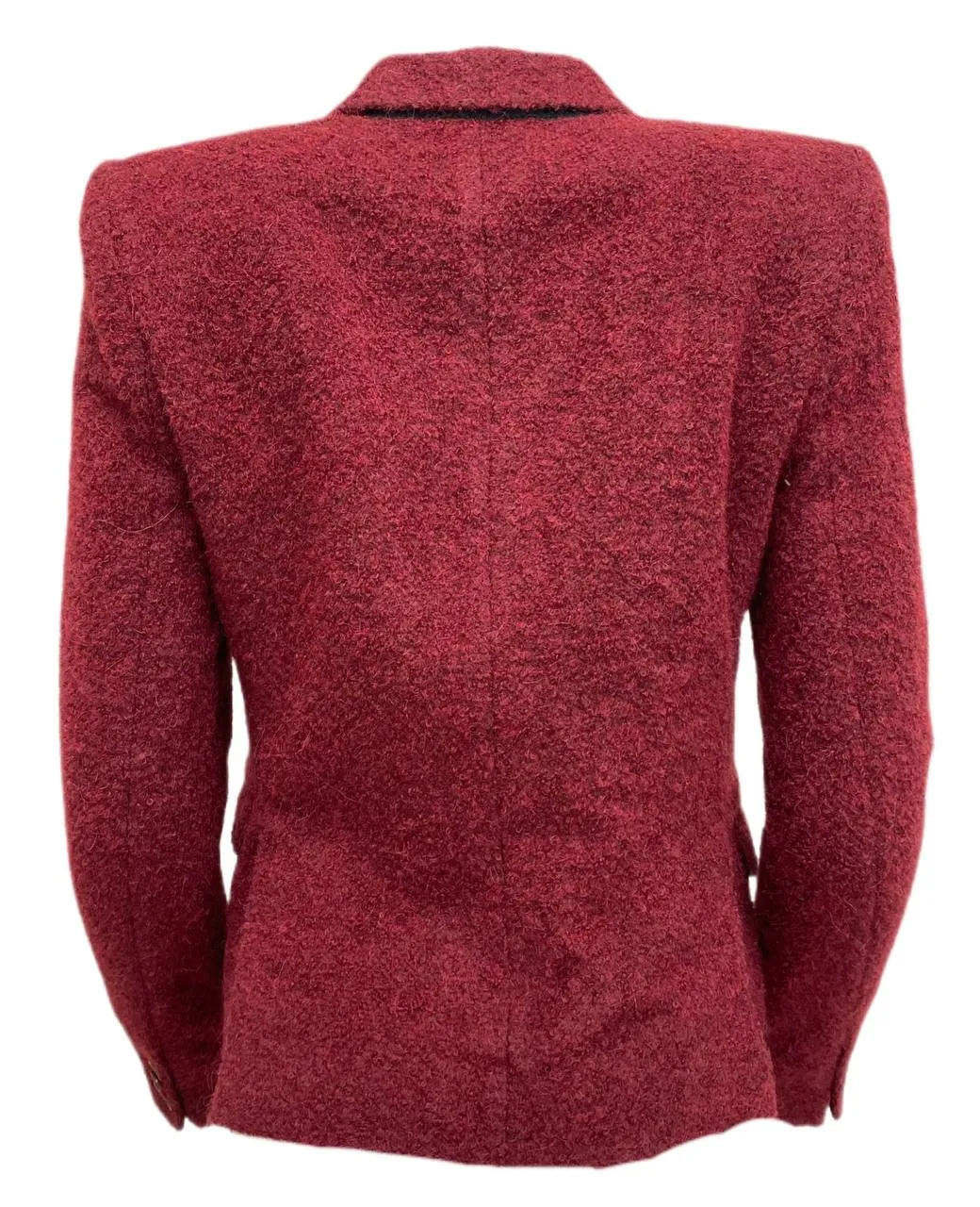 BLK DNM Women's Blood Red Wool Blend Blazer 7 #WBW9601 Size US 6 NWT