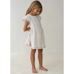 Blossom Dress - Natural Embroidered
