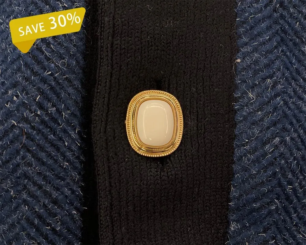 Blue and Black Volume Sleeve Wool Jacket