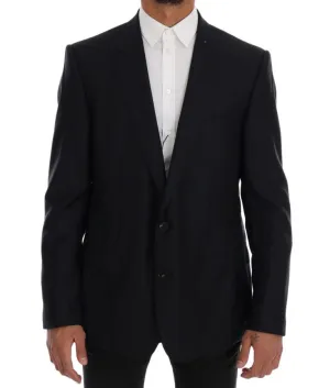 Blue SARTORIA Wool Silk Blazer Jacket
