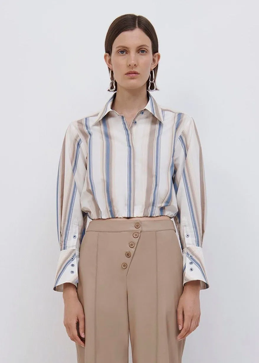 Blythe Heavy Cotton Cropp (Nougat Stripe)