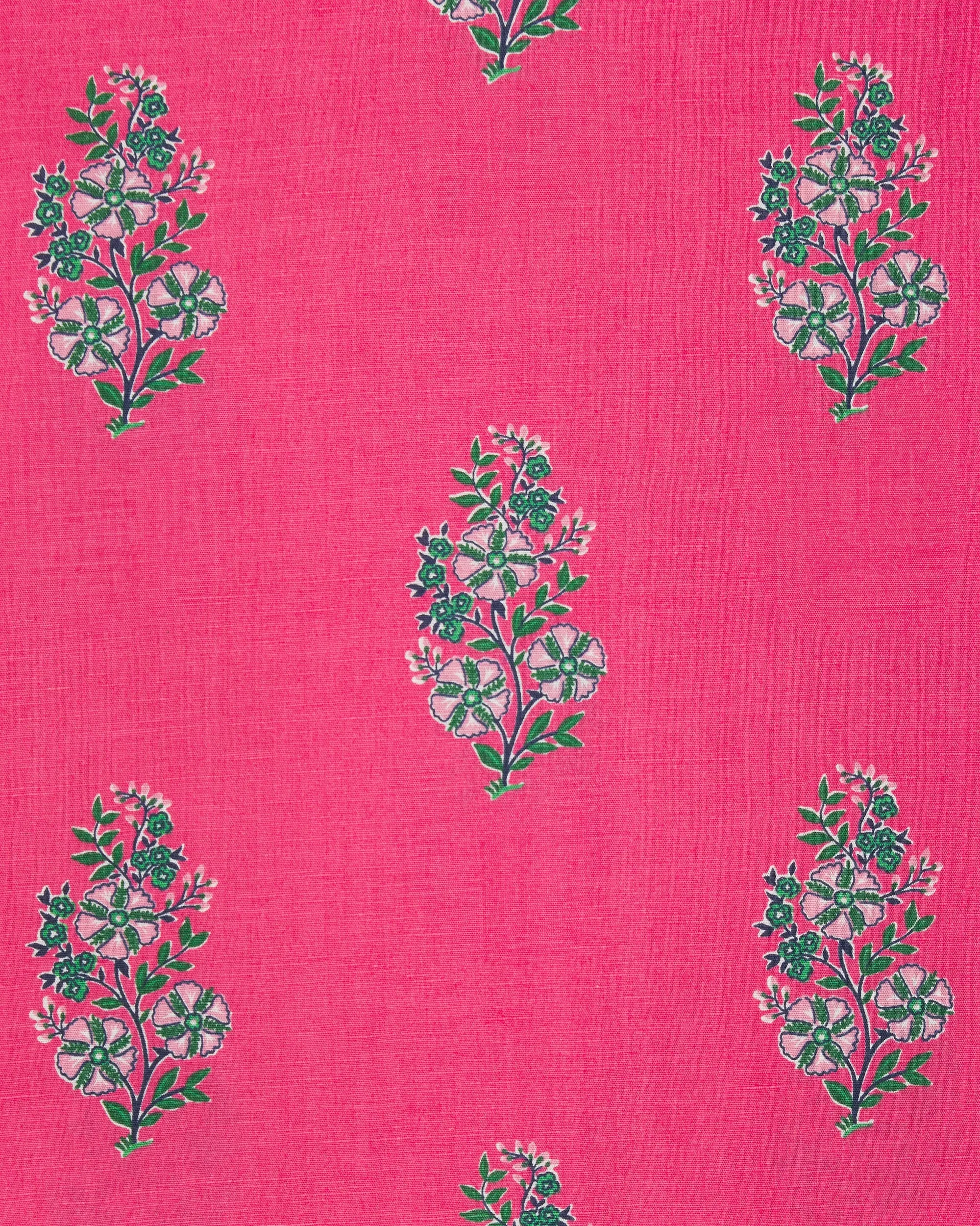 Bouquet Blossoms - Ocean View Long Tunic Dress - Hot Pink