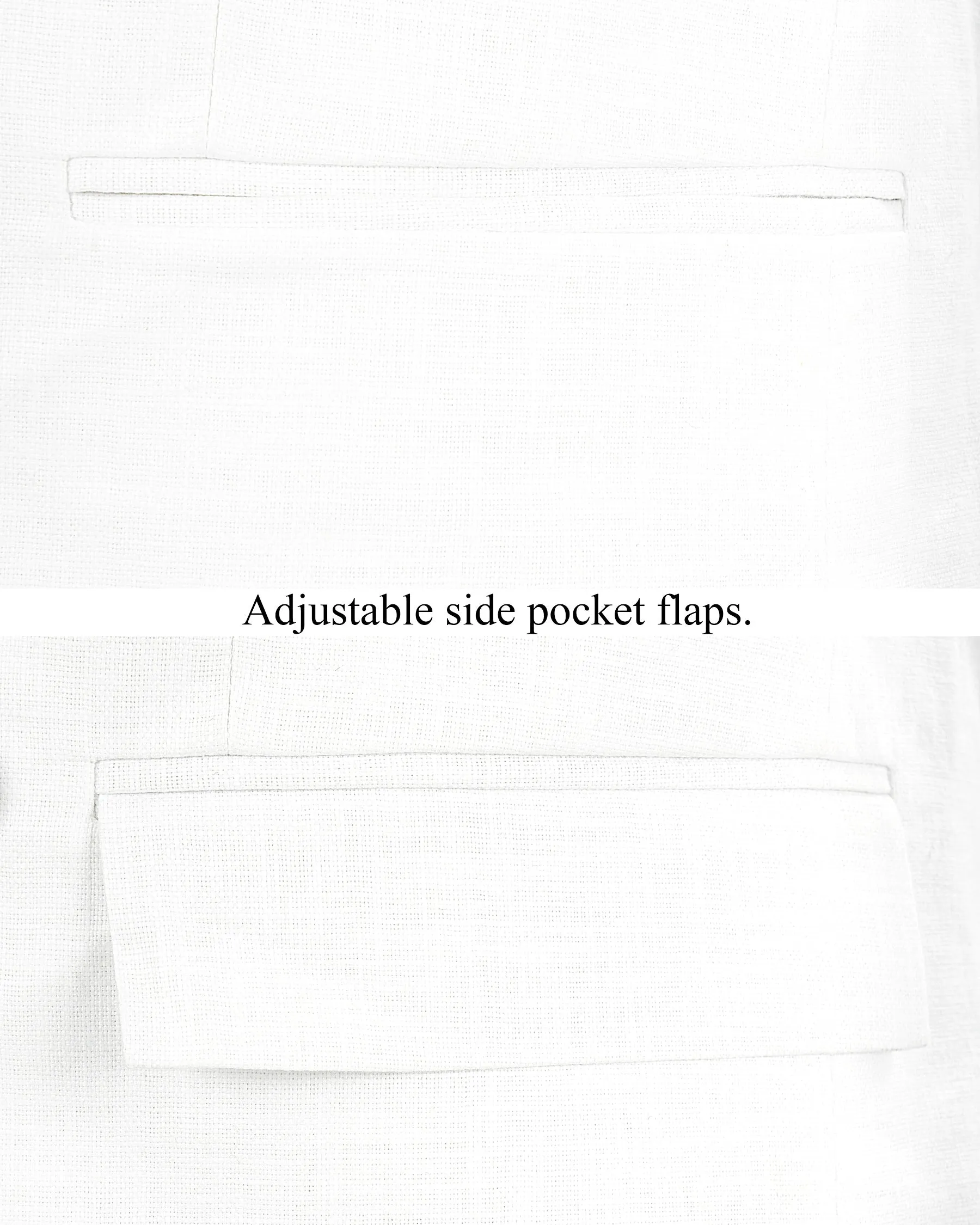 BRIGHT WHITE LUXURIOUS LINEN DOUBLE BREASTED PERFORMANCE BLAZER