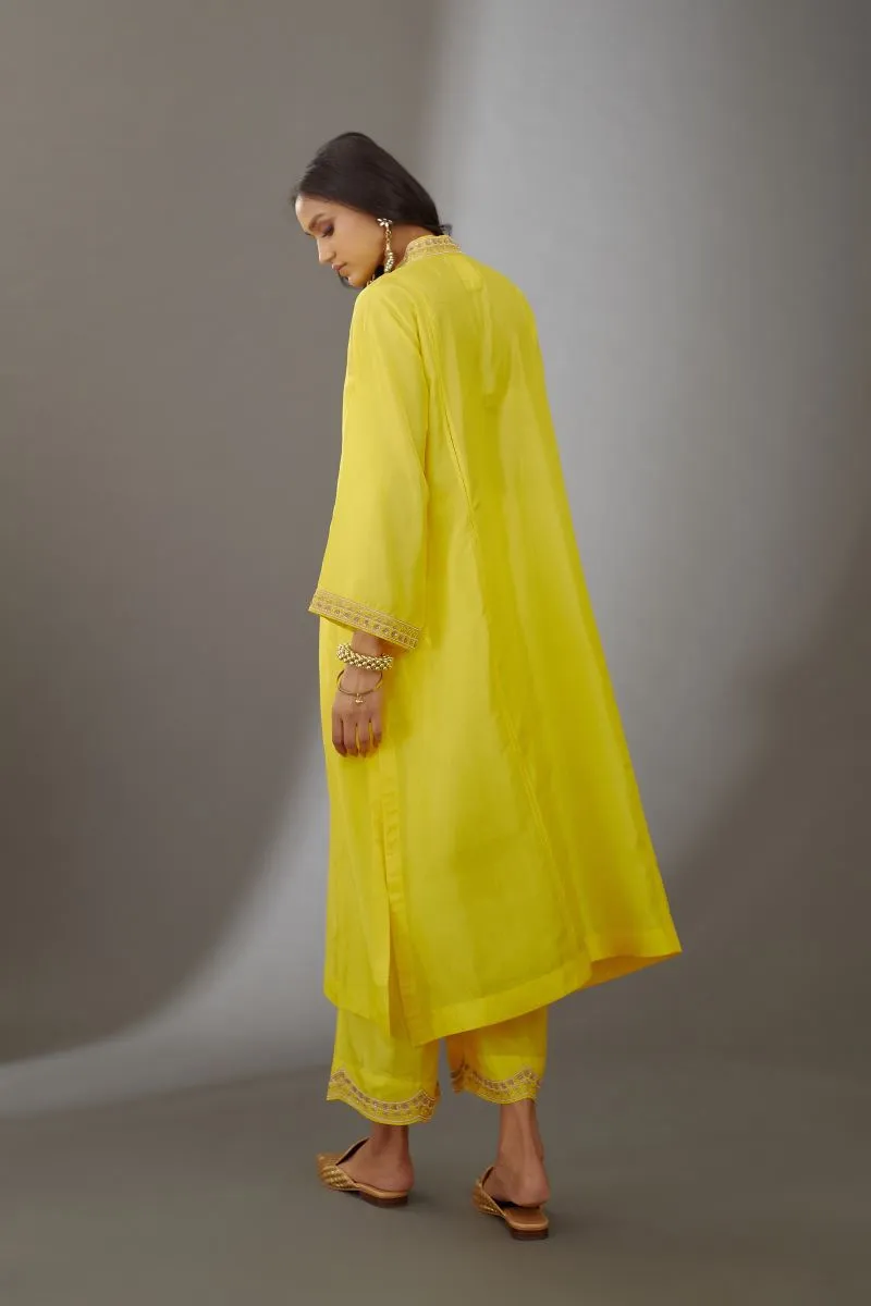 Brih sunshine silk embroidered tunic and trouser-6