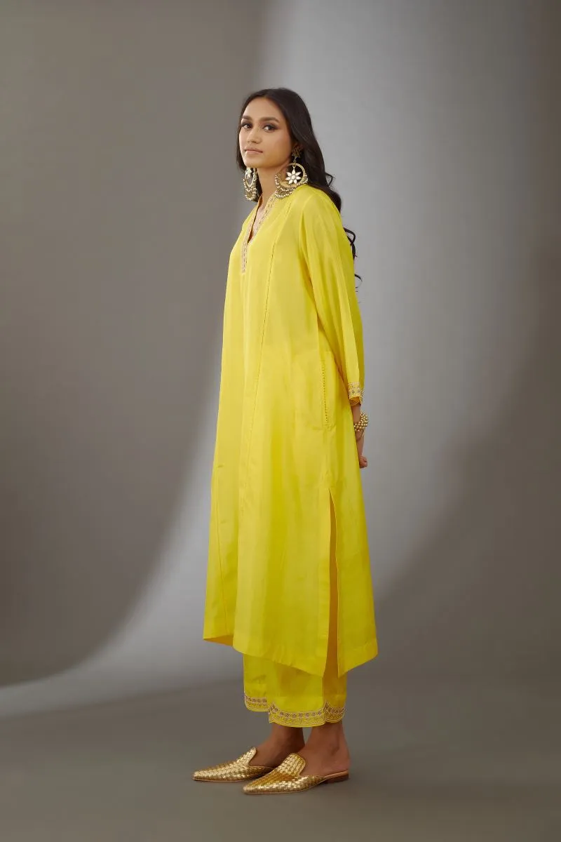 Brih sunshine silk embroidered tunic and trouser-6