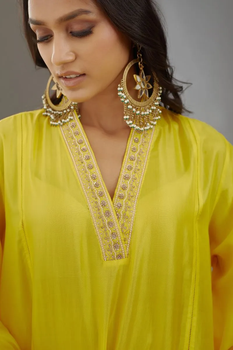 Brih sunshine silk embroidered tunic and trouser-6