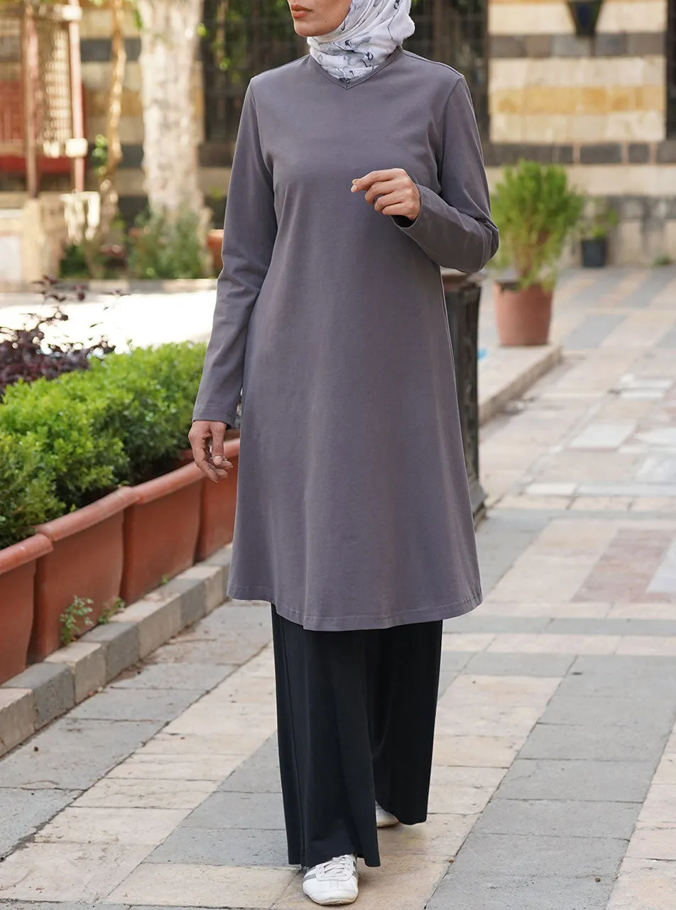 Brushed Cotton Flared Tunic