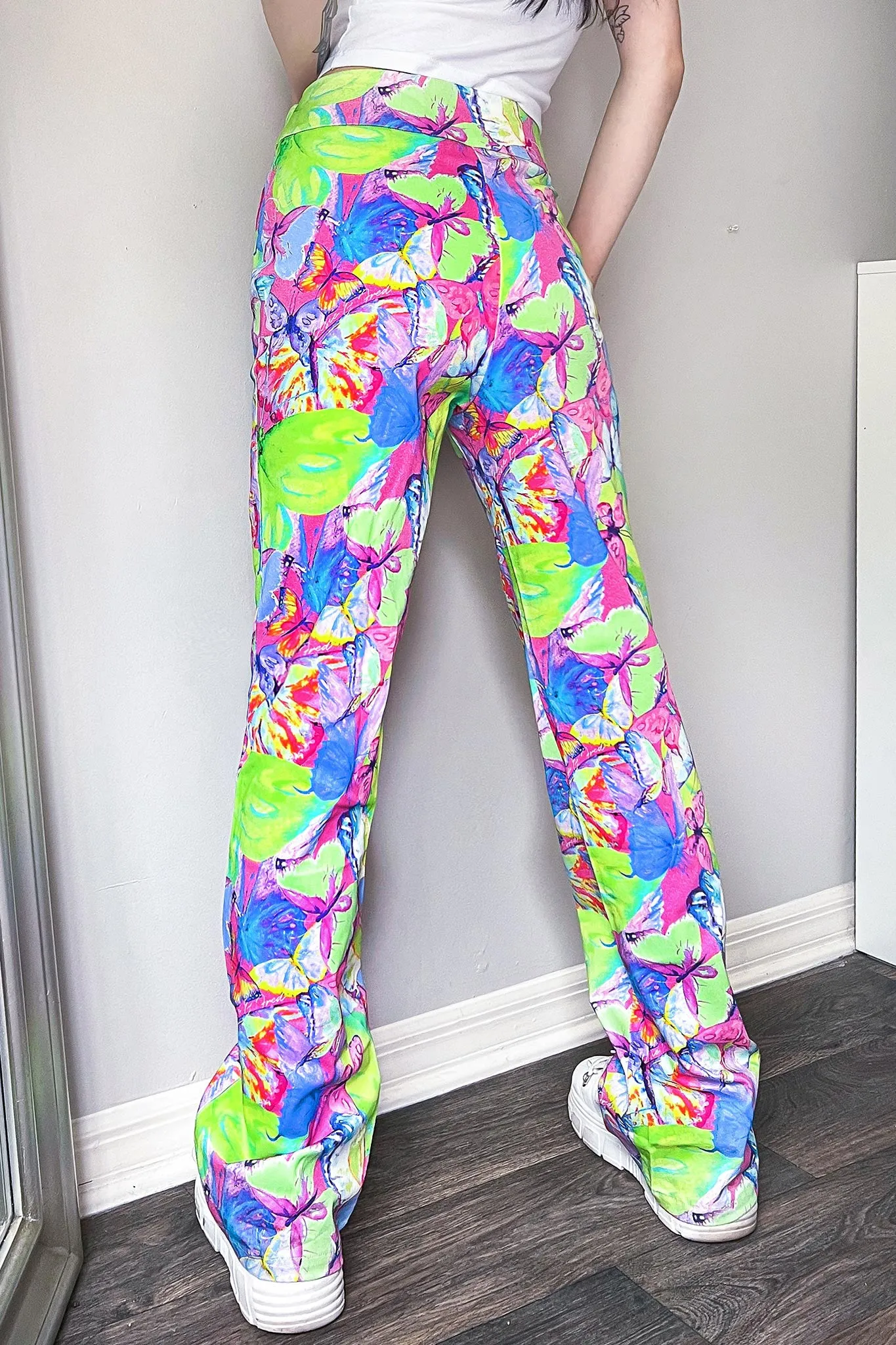 Butterfly Effect Belted Flares