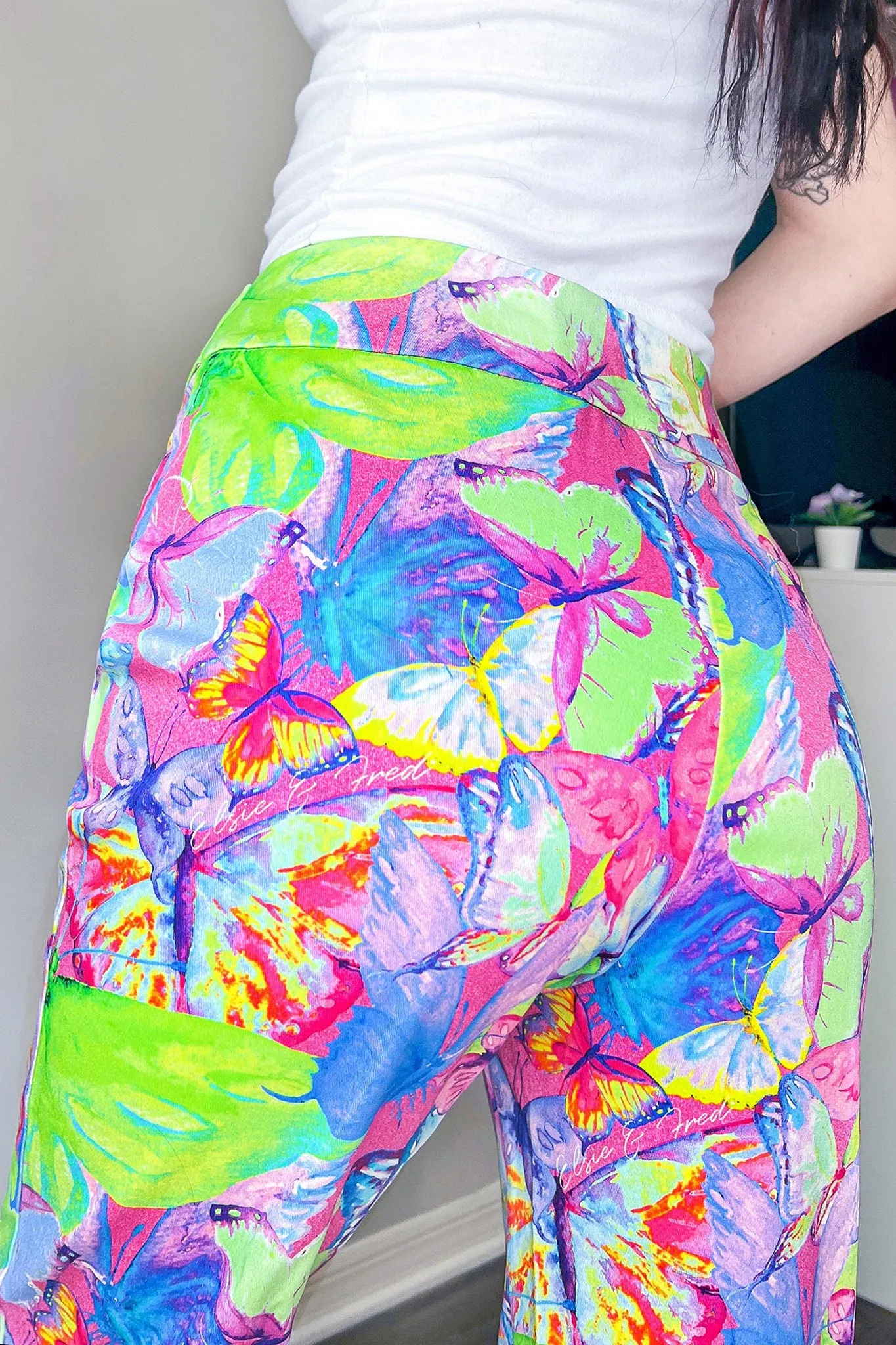Butterfly Effect Belted Flares