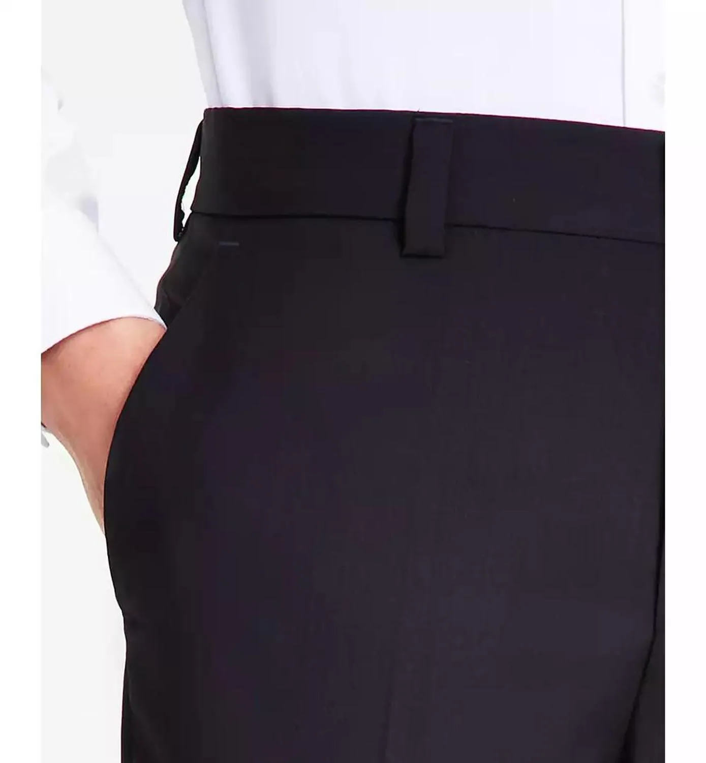 by Hugo Boss Men's Modern-Fit Wool Black Suit Pants