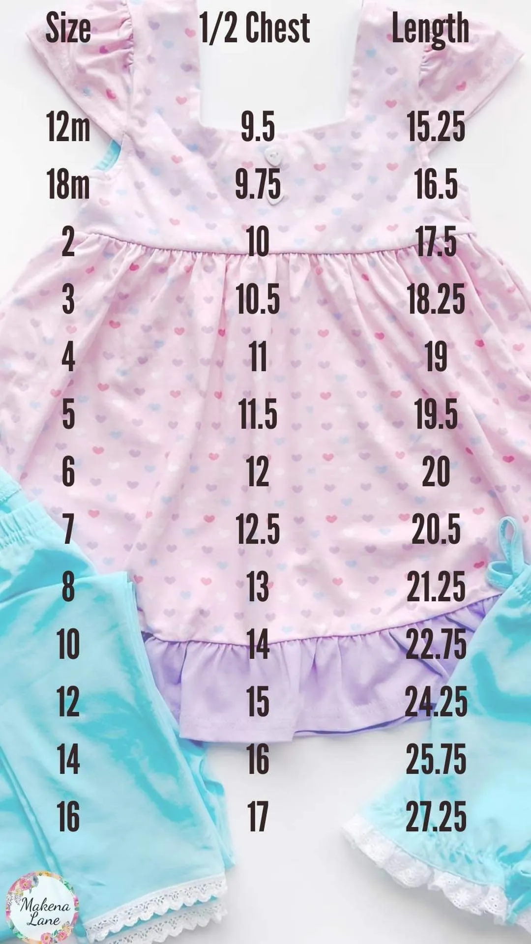 Candy Hearts Tunic Only (short or long sleeve)