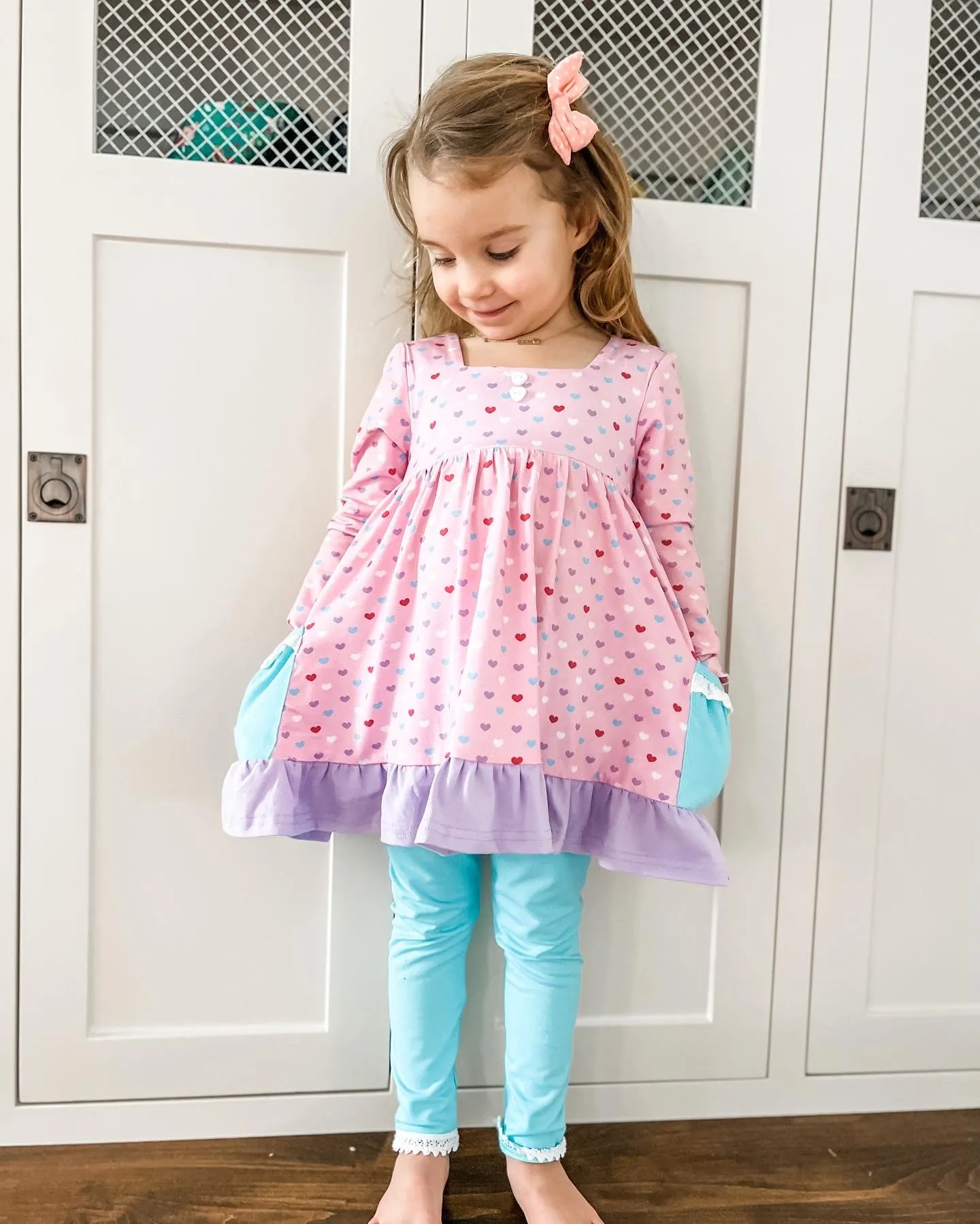 Candy Hearts Tunic Only (short or long sleeve)