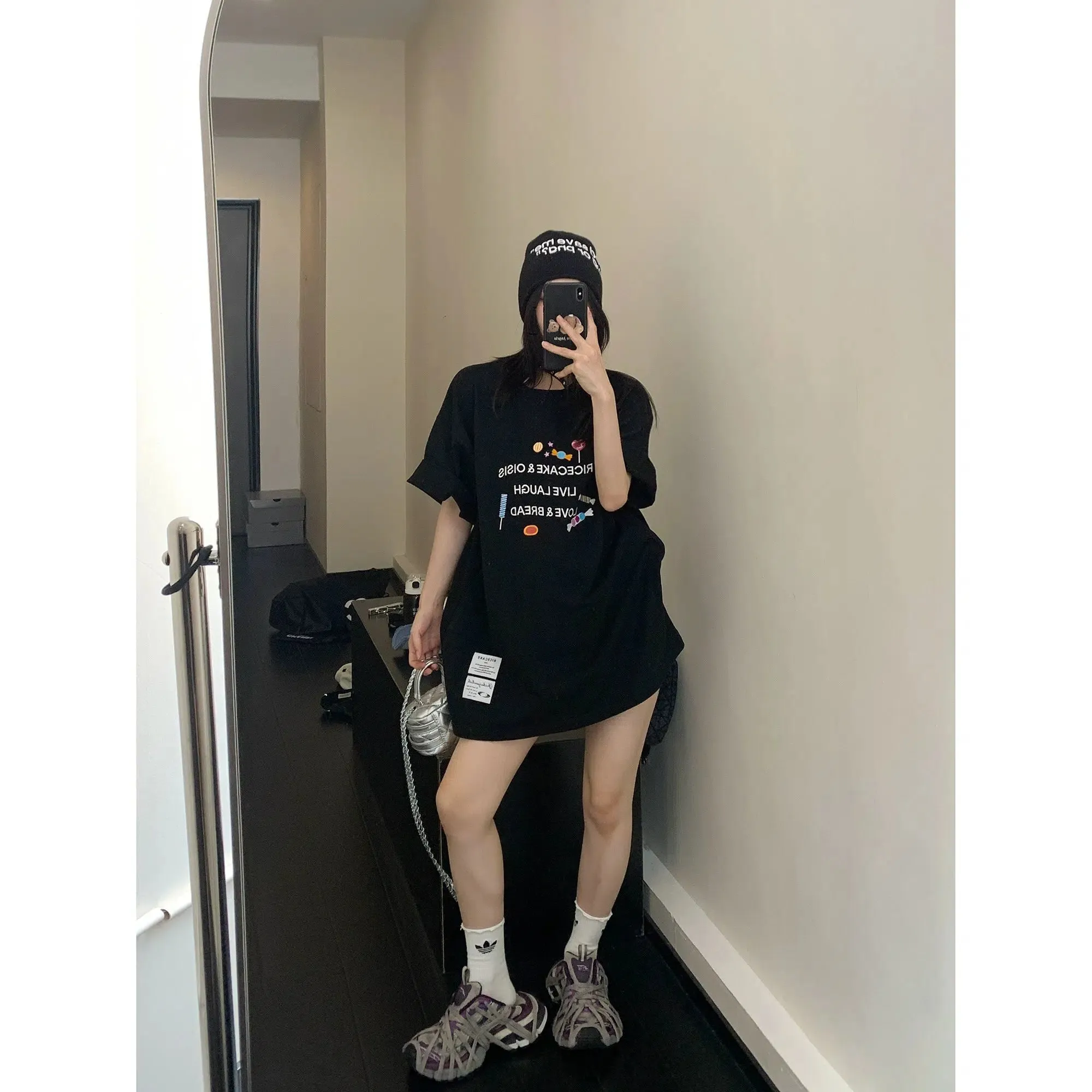 Candy Letters Embroidered Loose T-Shirt