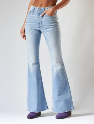 CAROLE BELL BOTTOM JEANS IN LIGHT BLUE - Woman