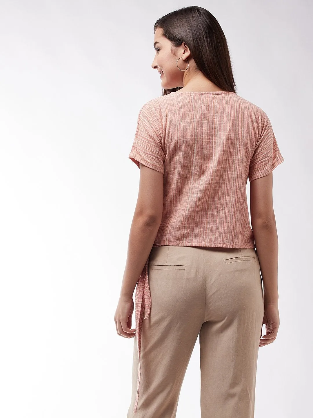 Carrot Handloom Wrapped Top