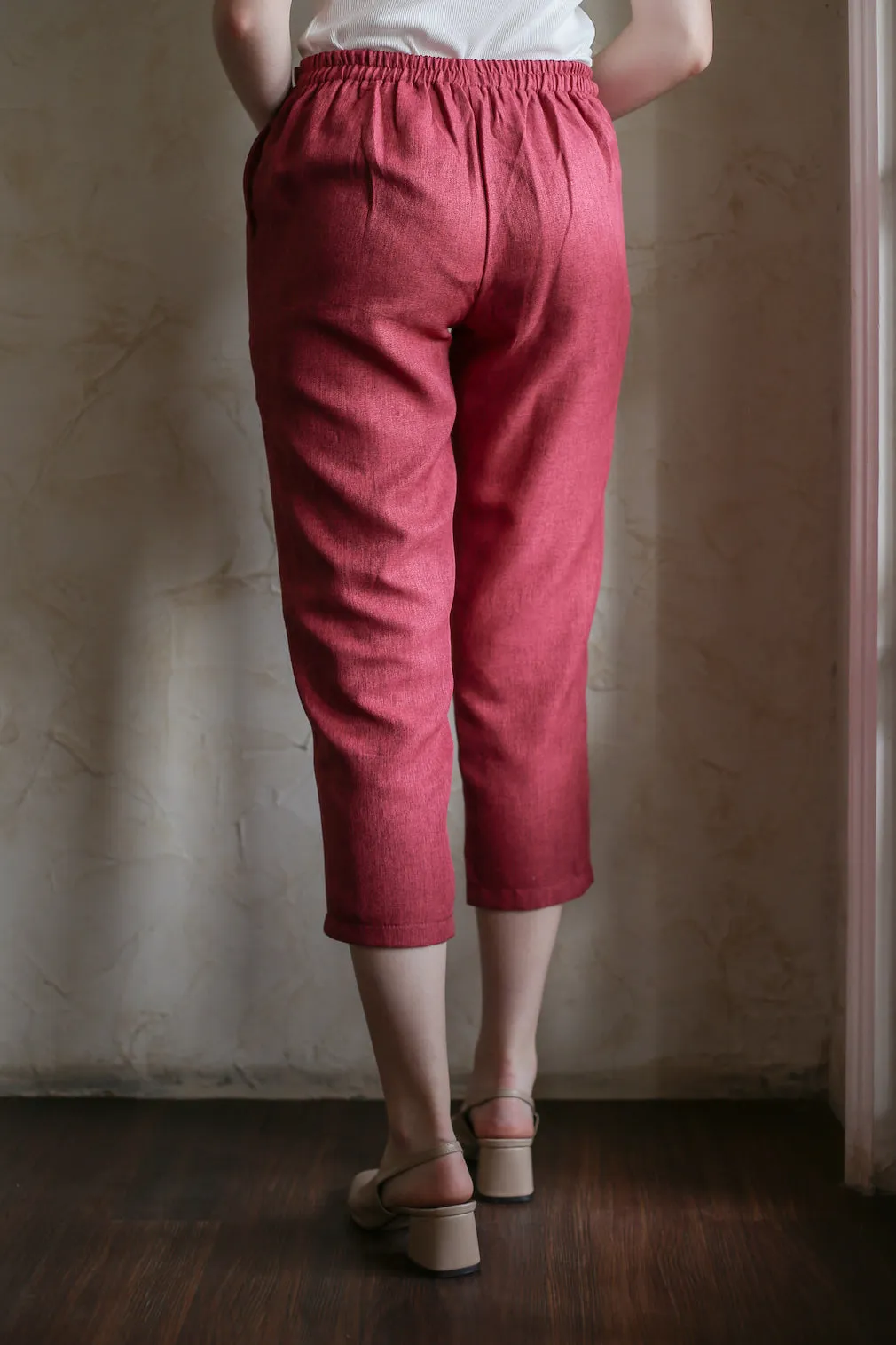 CASSIAN PANTS IN BRIGHT HIBISCUS
