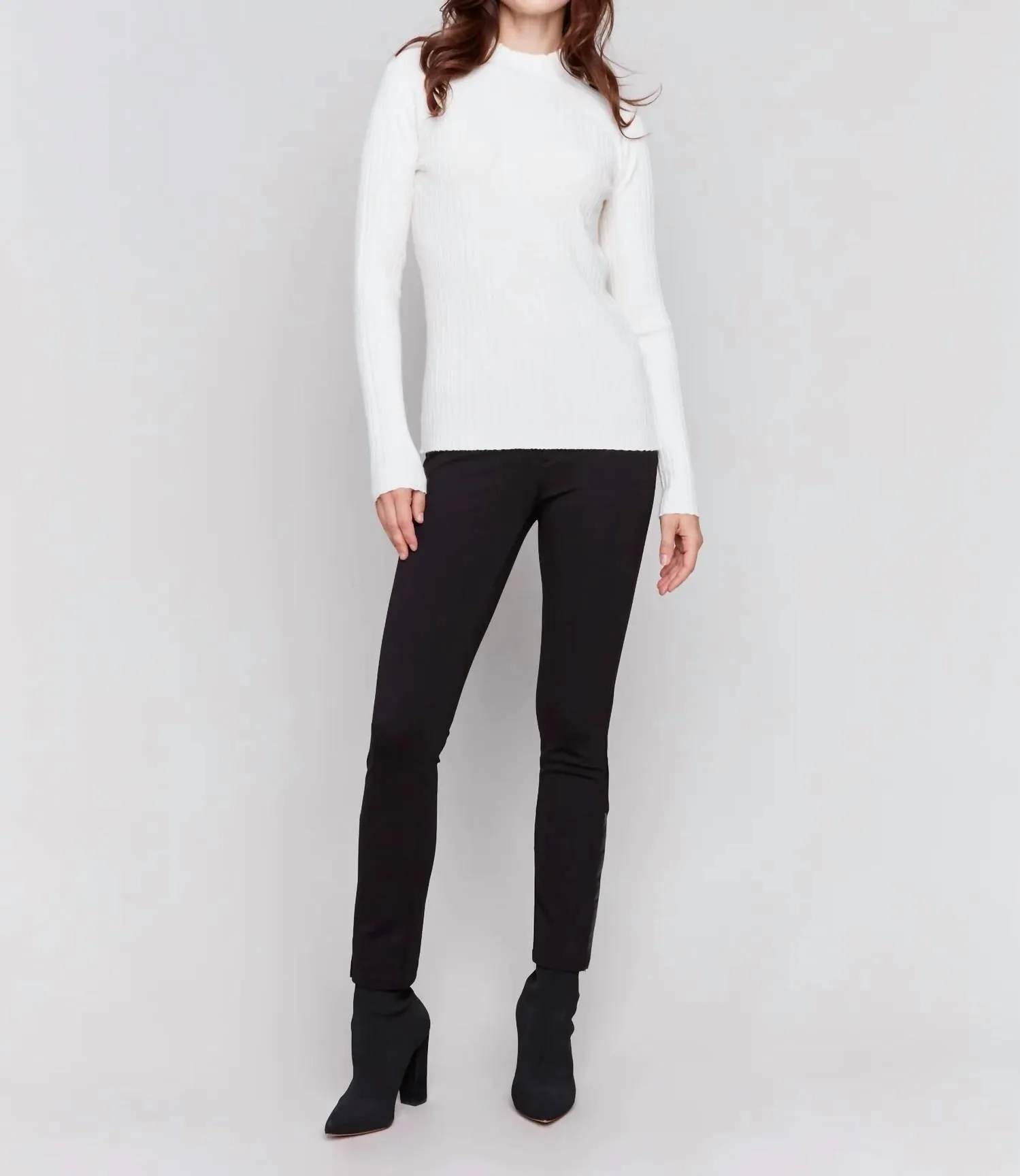 Charlie B - Ribbed Mock Neck Sweater