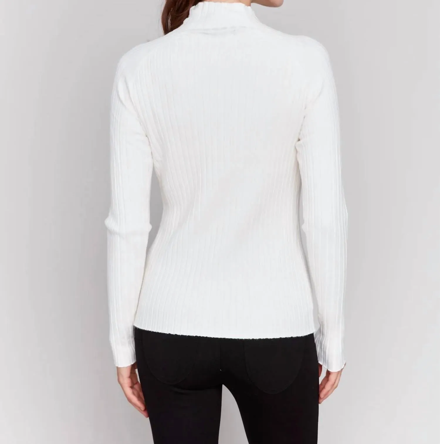 Charlie B - Ribbed Mock Neck Sweater