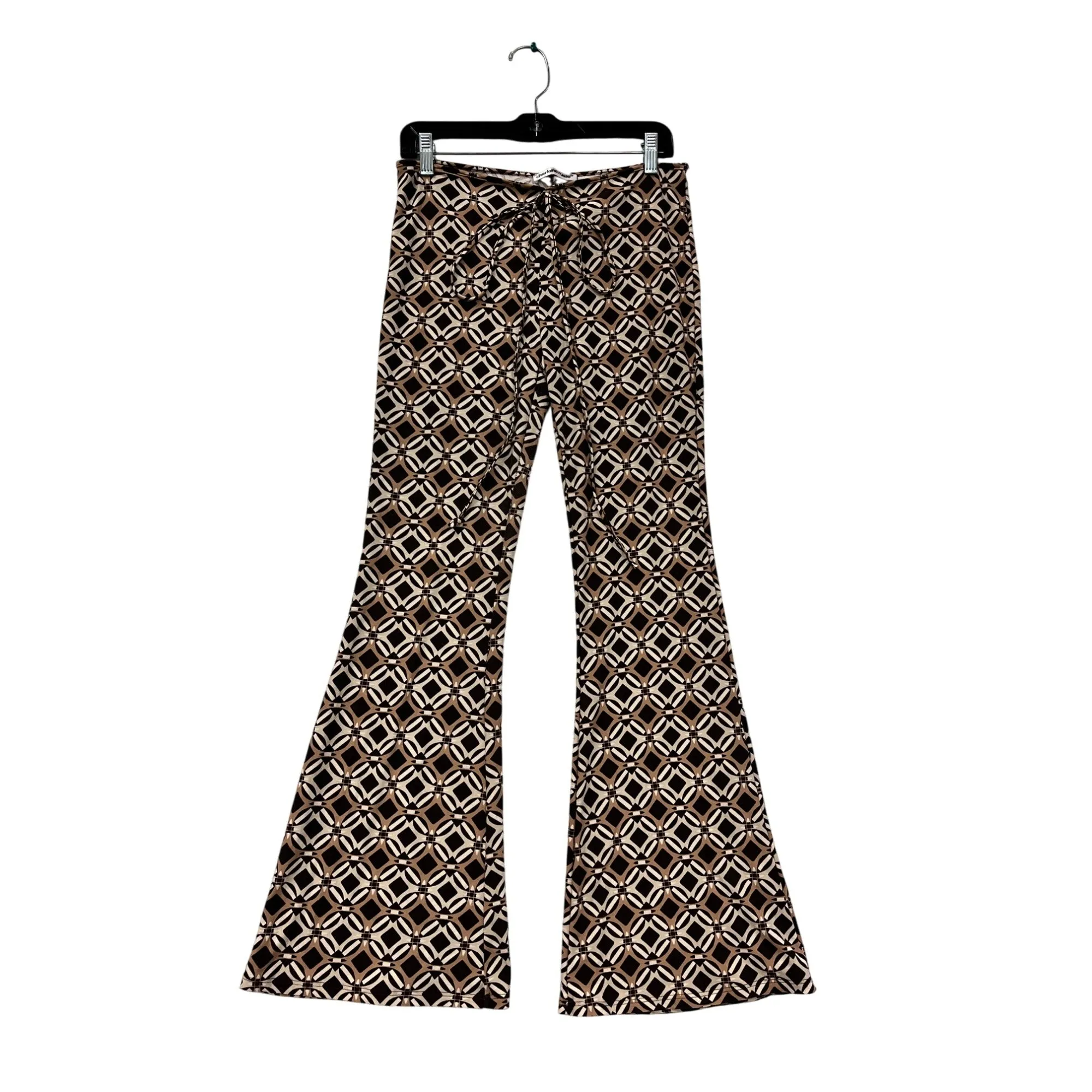 Charlotte Russe Womens Geometric Patterned Bell Bottom Pants #6190