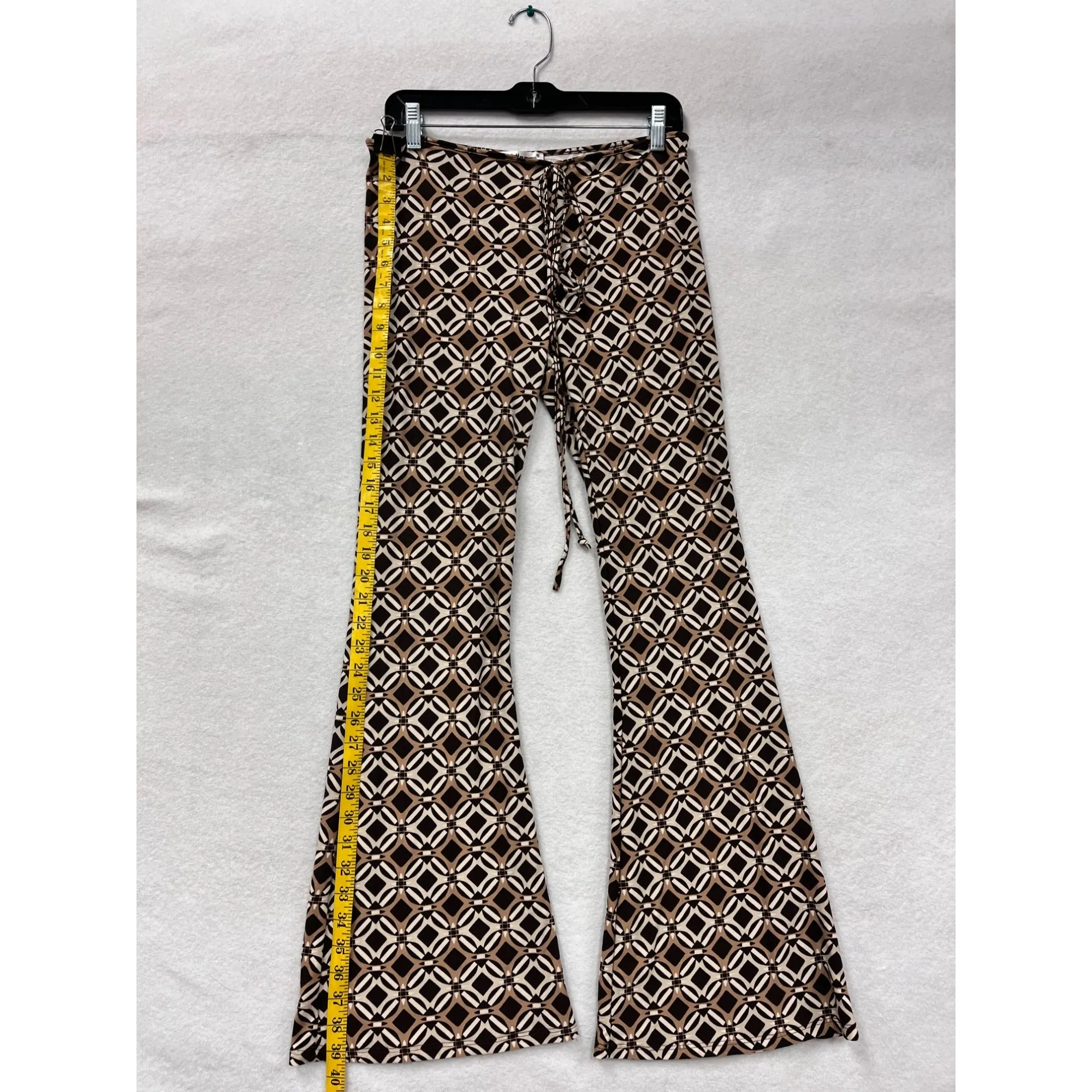Charlotte Russe Womens Geometric Patterned Bell Bottom Pants #6190