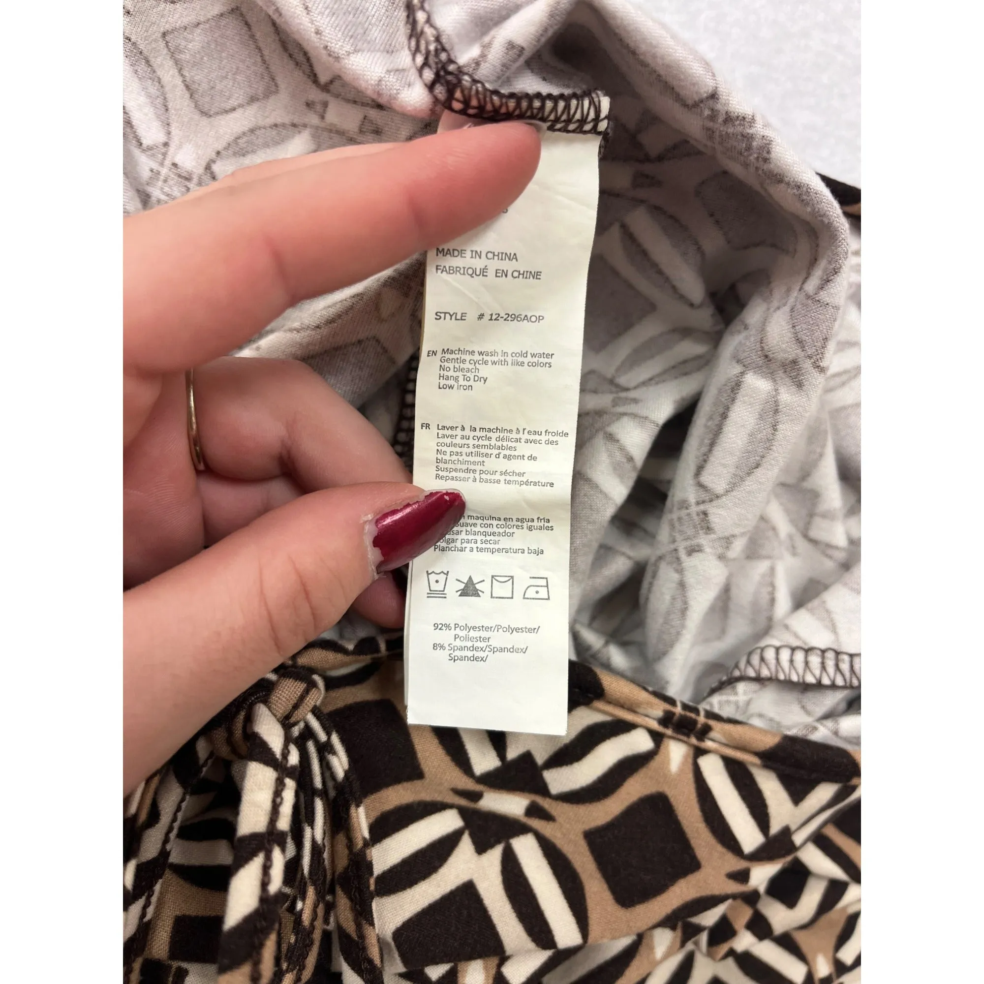 Charlotte Russe Womens Geometric Patterned Bell Bottom Pants #6190