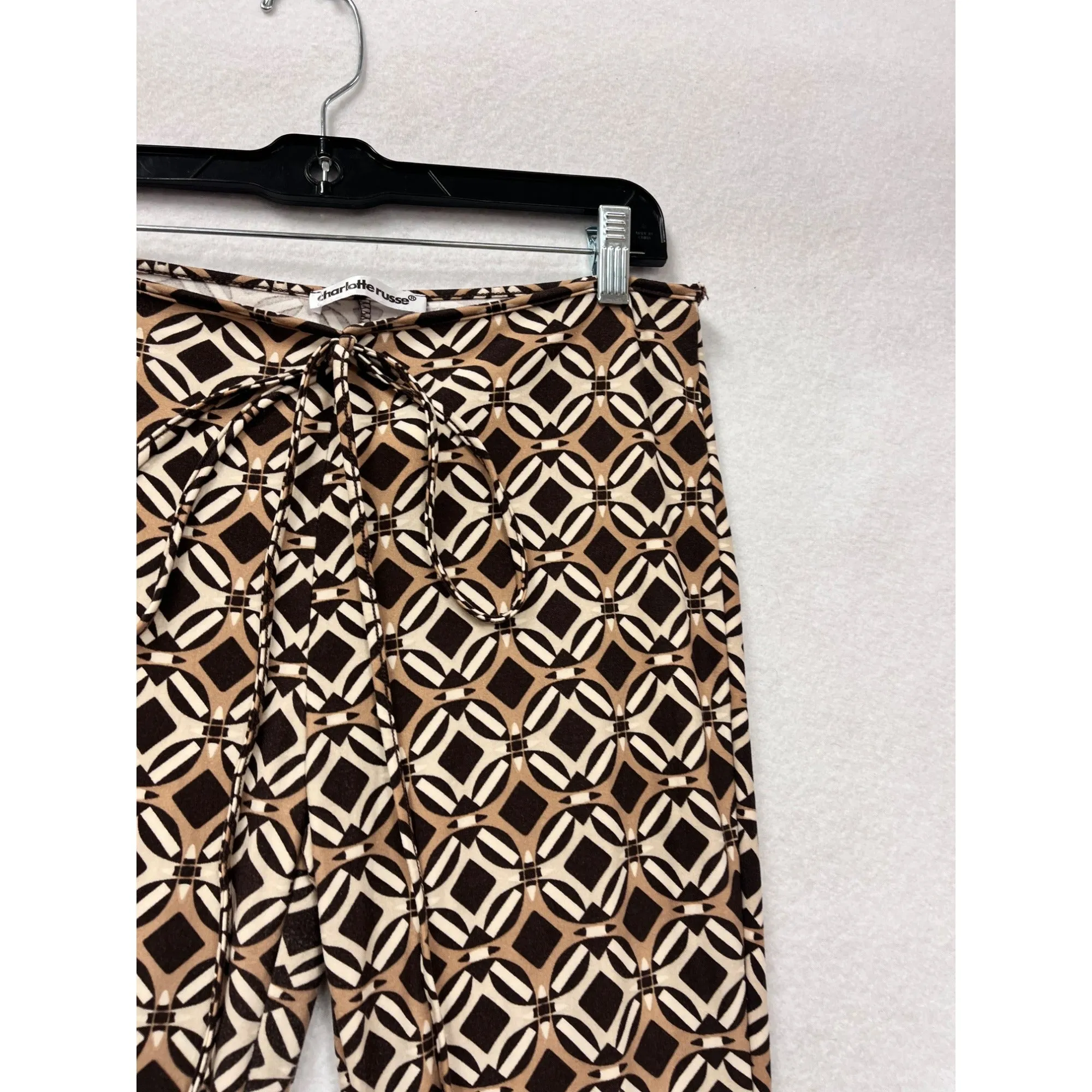 Charlotte Russe Womens Geometric Patterned Bell Bottom Pants #6190