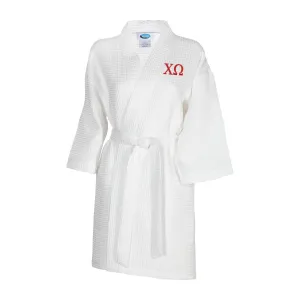 Chi Omega Waffle Weave Kimono Bathrobe