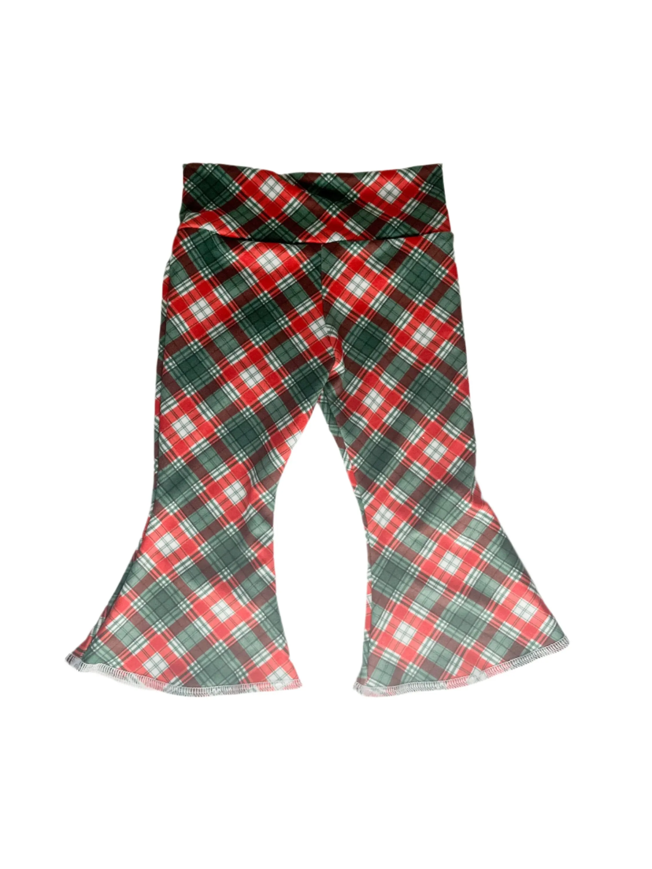 Christmas Plaid Bell Bottoms