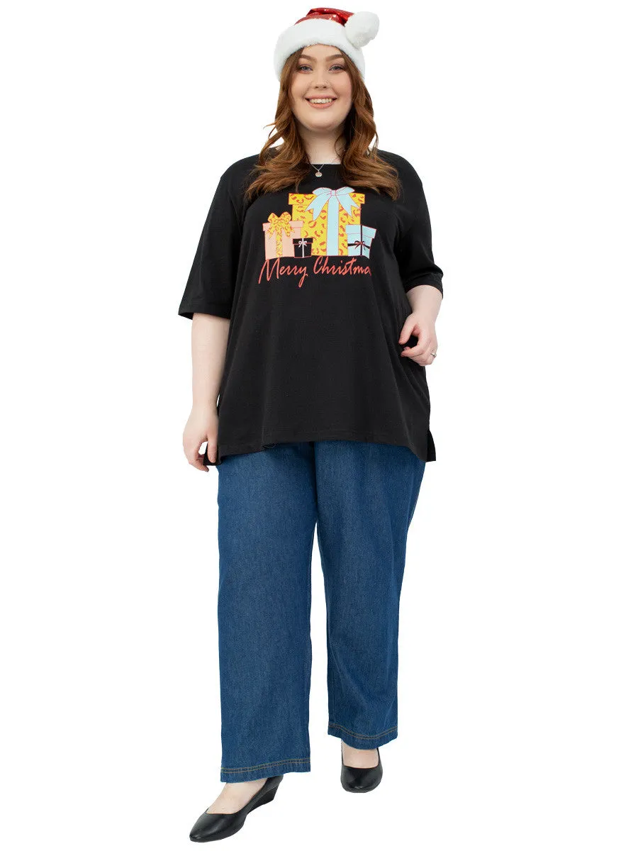 Christmas Pressie Tee - Black**