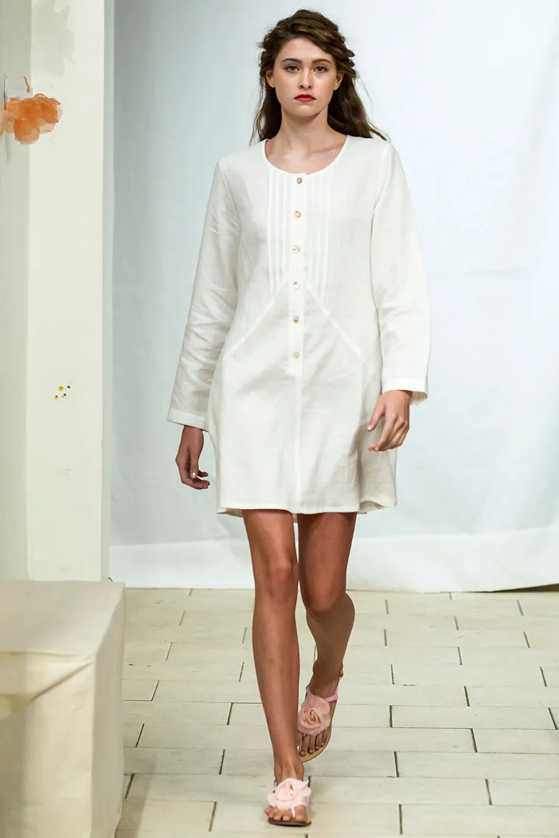 Classic Long Sleeve Tunic (White) Style #1773K
