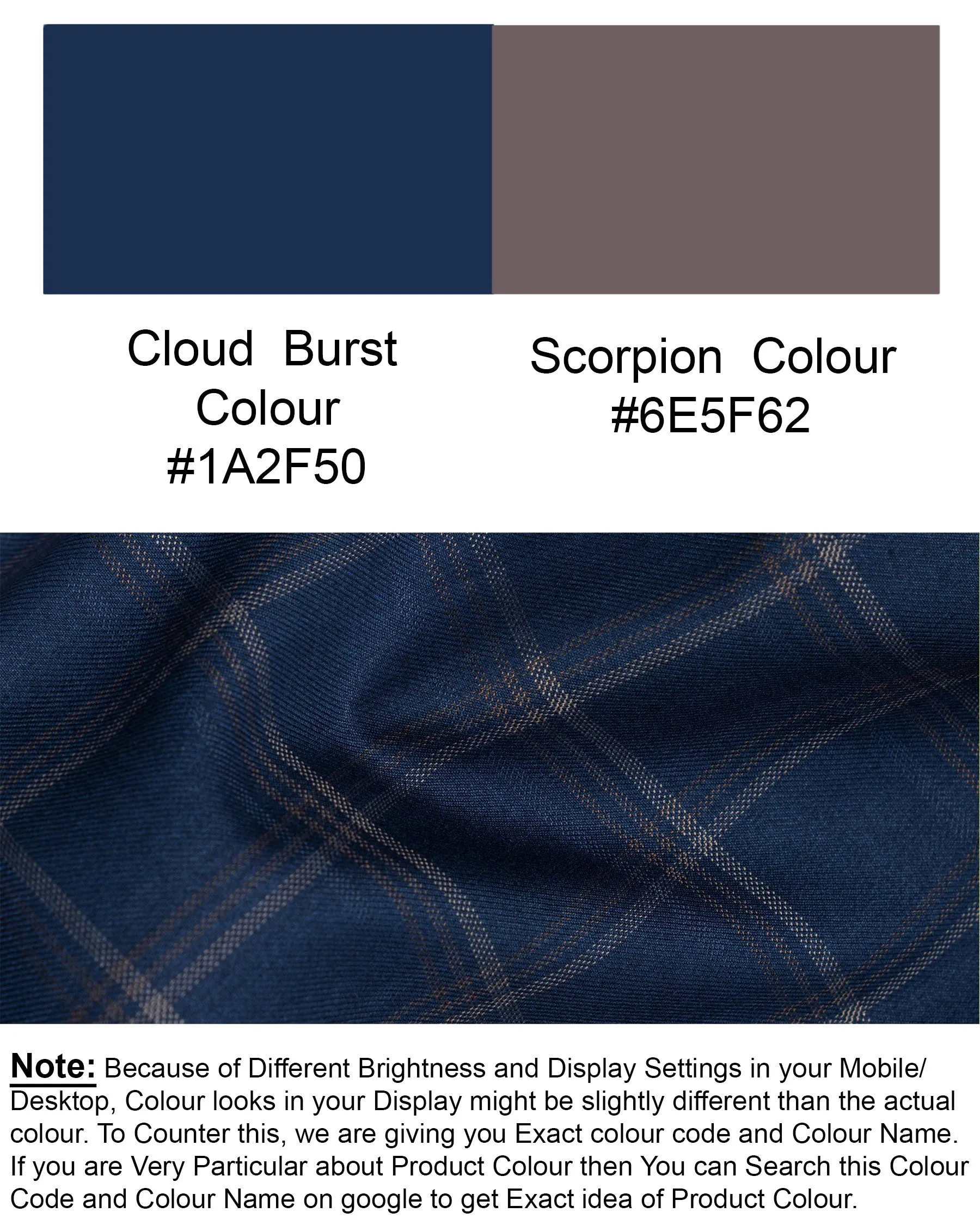 Cloud Burst Blue Super fine Windowpane Double Breasted Wool Rich Blazer