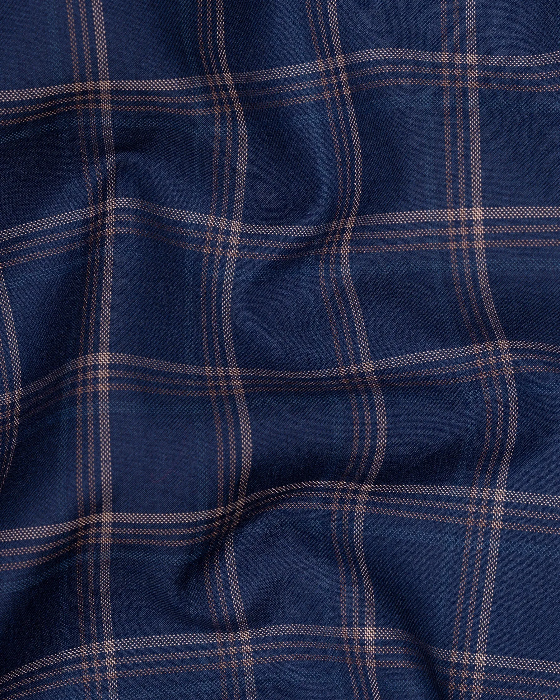 Cloud Burst Super fine windowpane Wool Rich Double Breasted Blazer