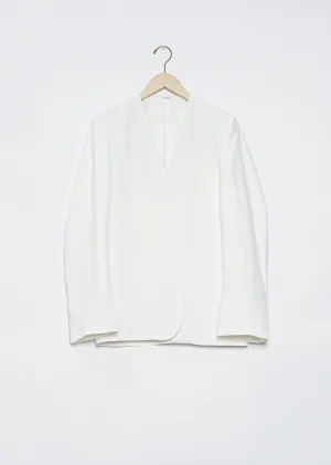 Collarless Suit Blazer