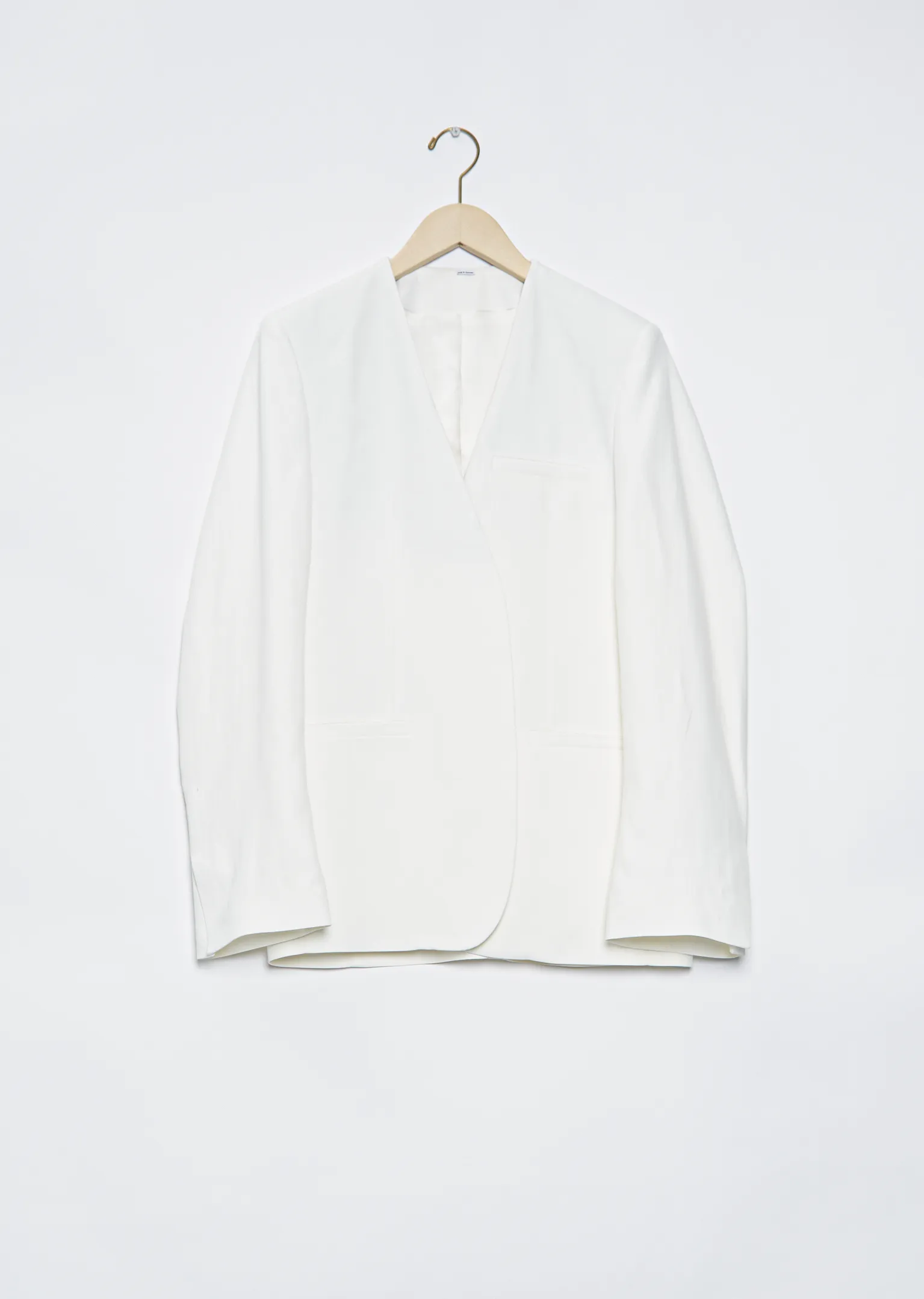 Collarless Suit Blazer